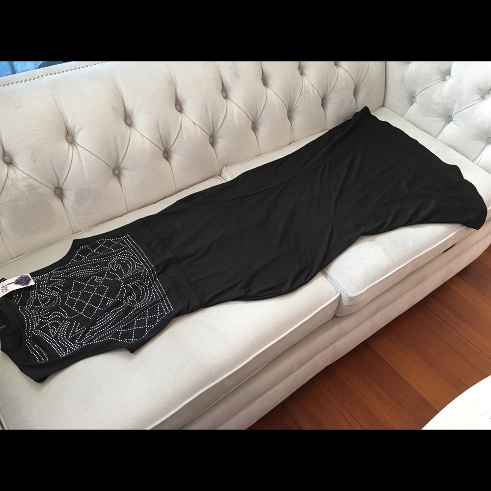 Swarovski Crystal Fishtail Evening Gown